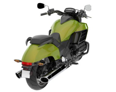 Motorcycle isolated on white background. 3d rendering - illustration