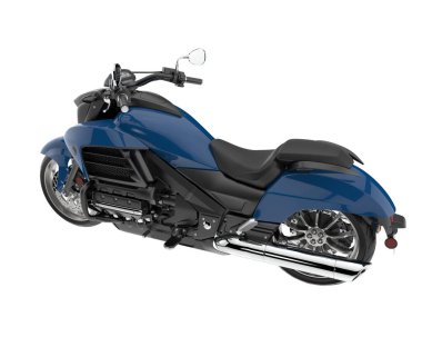 Motorcycle isolated on white background. 3d rendering - illustration