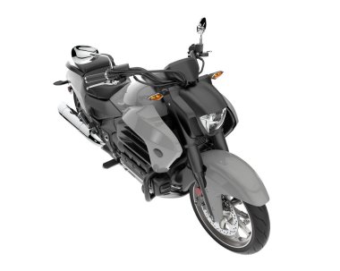 Motorcycle isolated on white background. 3d rendering - illustration