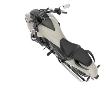 Motorcycle isolated on white background. 3d rendering - illustration