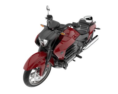 Motorcycle isolated on white background. 3d rendering - illustration