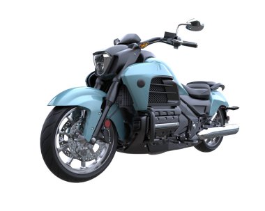 Motorcycle isolated on white background. 3d rendering - illustration