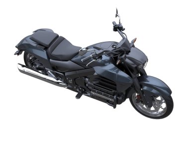 Motorcycle isolated on white background. 3d rendering - illustration