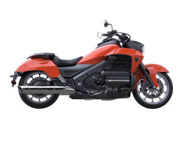 Motorcycle isolated on white background. 3d rendering - illustration