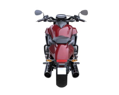 Motorcycle isolated on white background. 3d rendering - illustration
