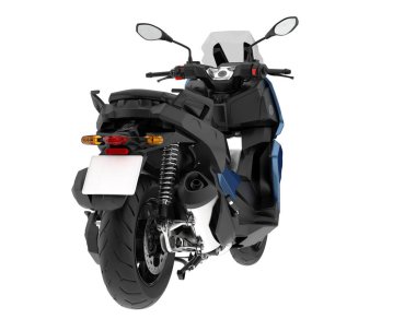 Motorcycle isolated on white background. 3d rendering - illustration