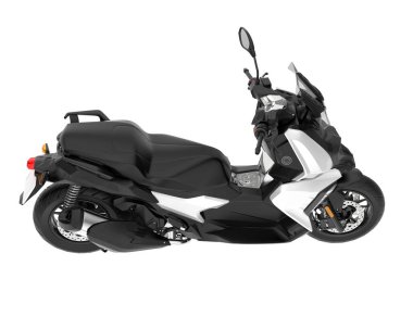 Motorcycle isolated on white background. 3d rendering - illustration