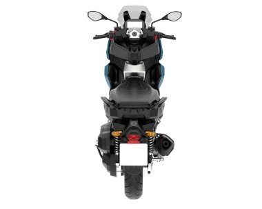 Motorcycle isolated on white background. 3d rendering - illustration