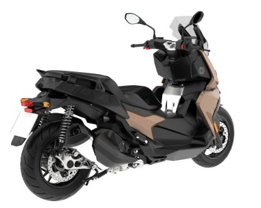 Motorcycle isolated on white background. 3d rendering - illustration