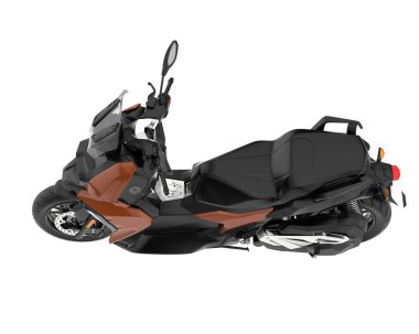 Motorcycle isolated on white background. 3d rendering - illustration