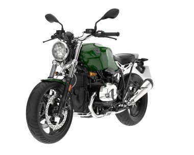 Motorcycle isolated on white background. 3d rendering - illustration