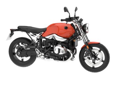 Motorcycle isolated on white background. 3d rendering - illustration