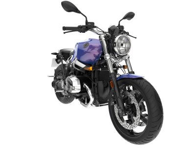 Motorcycle isolated on white background. 3d rendering - illustration