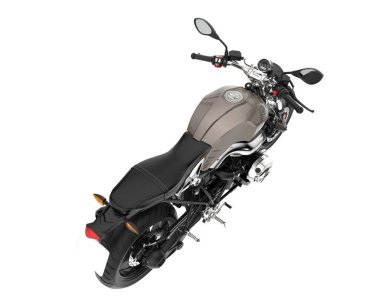 Motorcycle isolated on white background. 3d rendering - illustration