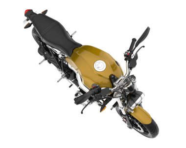 Motorcycle isolated on white background. 3d rendering - illustration