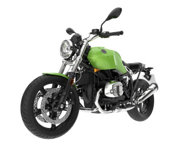 Motorcycle isolated on white background. 3d rendering - illustration