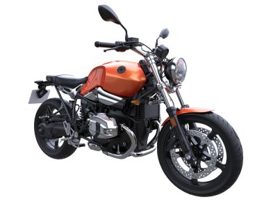 Motorcycle isolated on white background. 3d rendering - illustration