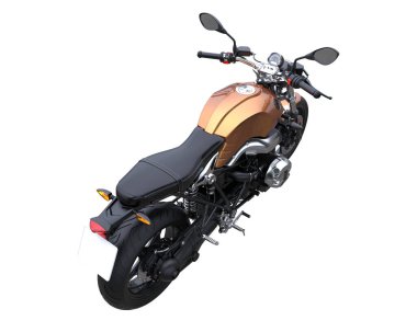 Motorcycle isolated on white background. 3d rendering - illustration