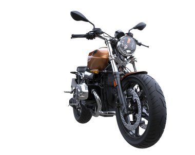 Motorcycle isolated on white background. 3d rendering - illustration