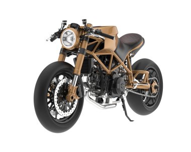 Motorcycle isolated on white background. 3d rendering - illustration