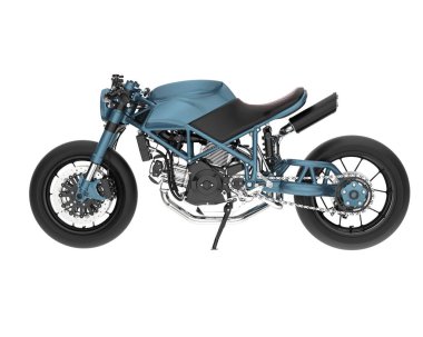 Motorcycle isolated on white background. 3d rendering - illustration