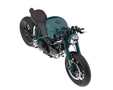 Motorcycle isolated on white background. 3d rendering - illustration