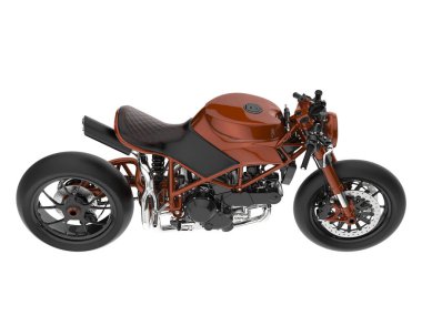 Motorcycle isolated on white background. 3d rendering - illustration