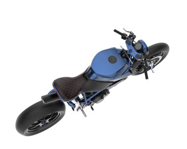 Motorcycle isolated on white background. 3d rendering - illustration