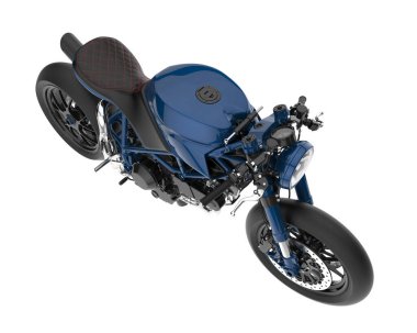Motorcycle isolated on white background. 3d rendering - illustration