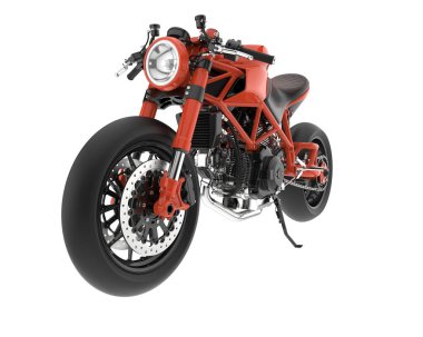 Motorcycle isolated on white background. 3d rendering - illustration
