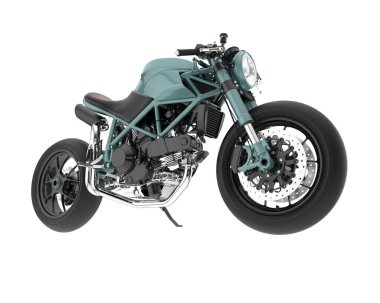 Motorcycle isolated on white background. 3d rendering - illustration