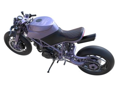Motorcycle isolated on white background. 3d rendering - illustration