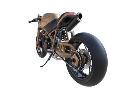 Motorcycle isolated on white background. 3d rendering - illustration