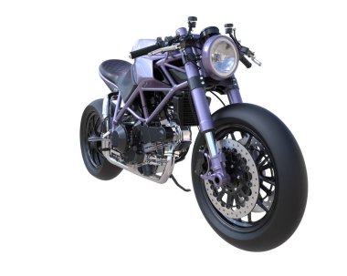 Motorcycle isolated on white background. 3d rendering - illustration