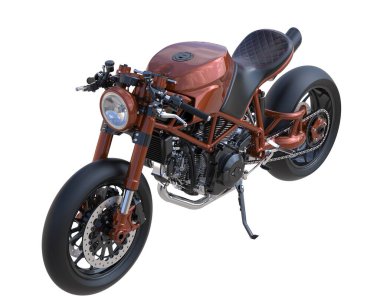 Motorcycle isolated on white background. 3d rendering - illustration