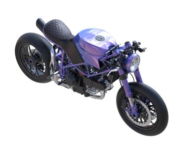 Motorcycle isolated on white background. 3d rendering - illustration