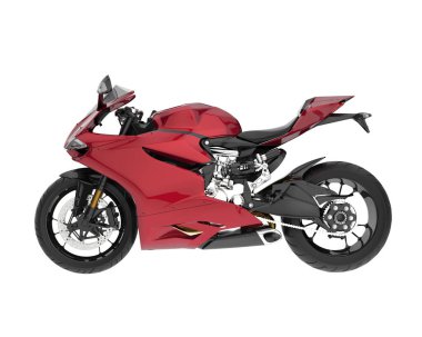 Motorcycle isolated on white background. 3d rendering - illustration