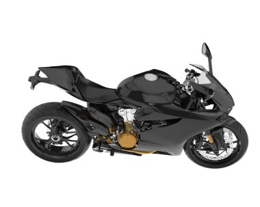 Motorcycle isolated on white background. 3d rendering - illustration