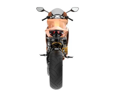 Motorcycle isolated on white background. 3d rendering - illustration
