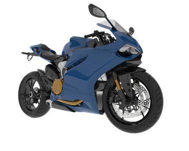 Motorcycle isolated on white background. 3d rendering - illustration