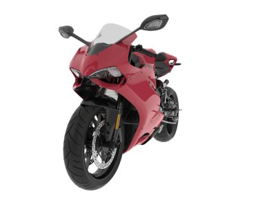 Motorcycle isolated on white background. 3d rendering - illustration