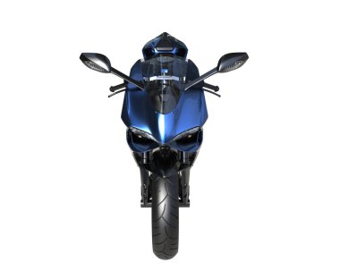 Motorcycle isolated on white background. 3d rendering - illustration