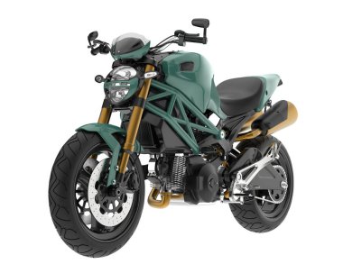 Motorcycle isolated on white background. 3d rendering - illustration
