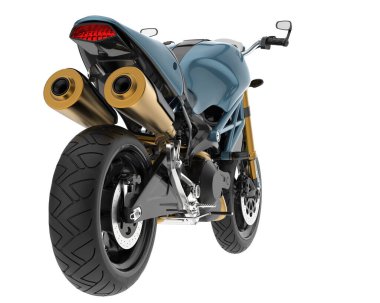 Motorcycle isolated on white background. 3d rendering - illustration