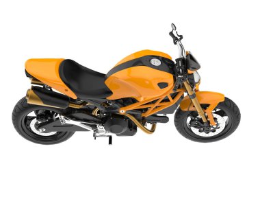 Motorcycle isolated on white background. 3d rendering - illustration