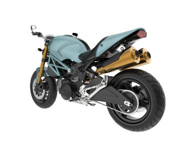 Motorcycle isolated on white background. 3d rendering - illustration