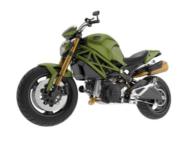 Motorcycle isolated on white background. 3d rendering - illustration