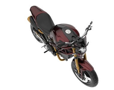 Motorcycle isolated on white background. 3d rendering - illustration
