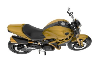 Motorcycle isolated on white background. 3d rendering - illustration