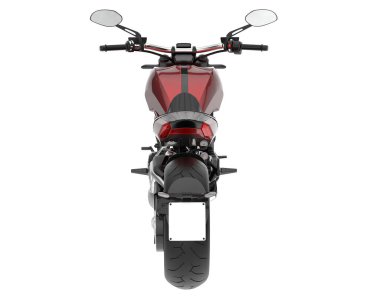 Motorcycle isolated on white background. 3d rendering - illustration